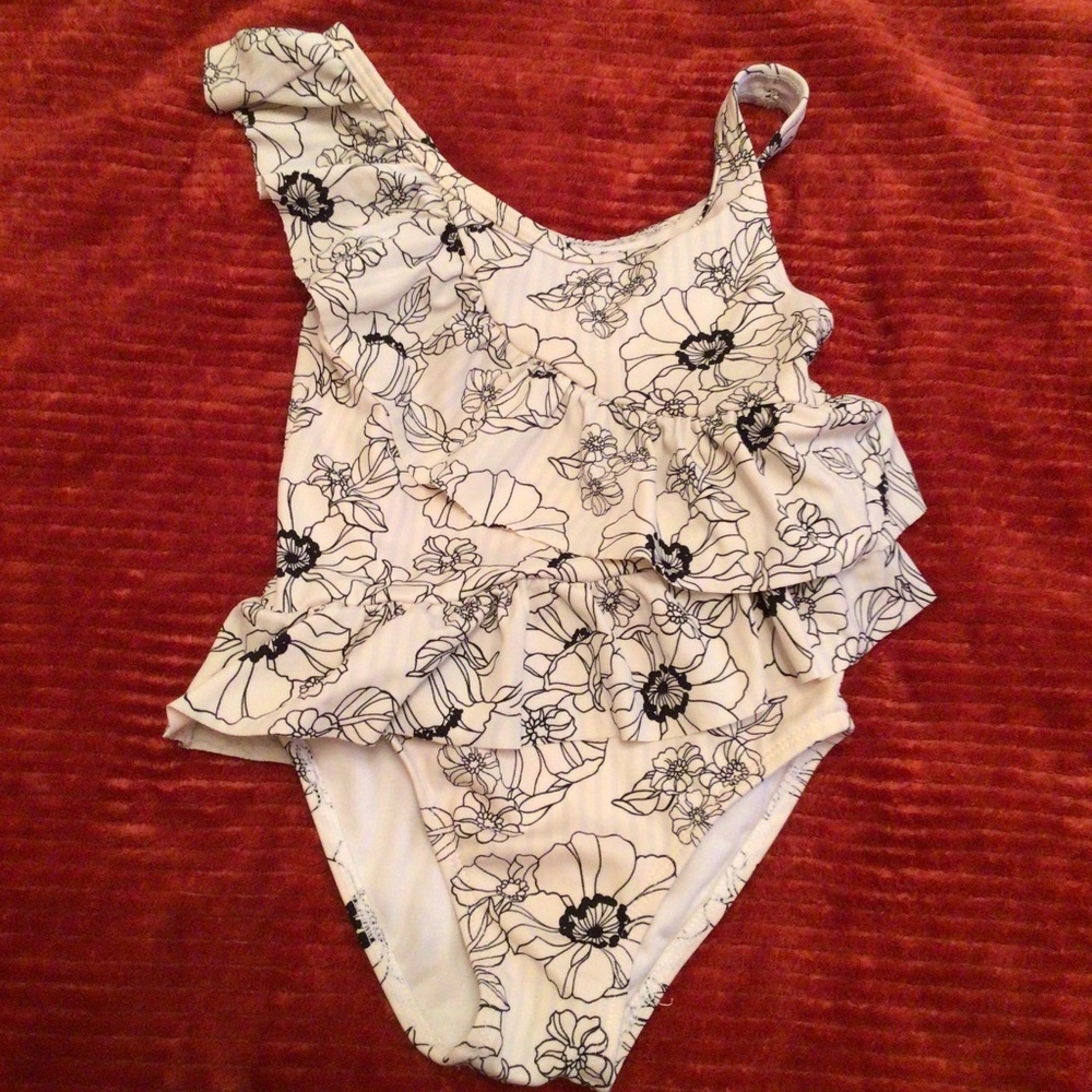 Janie and Jack Floral Ruffled Swimsuit